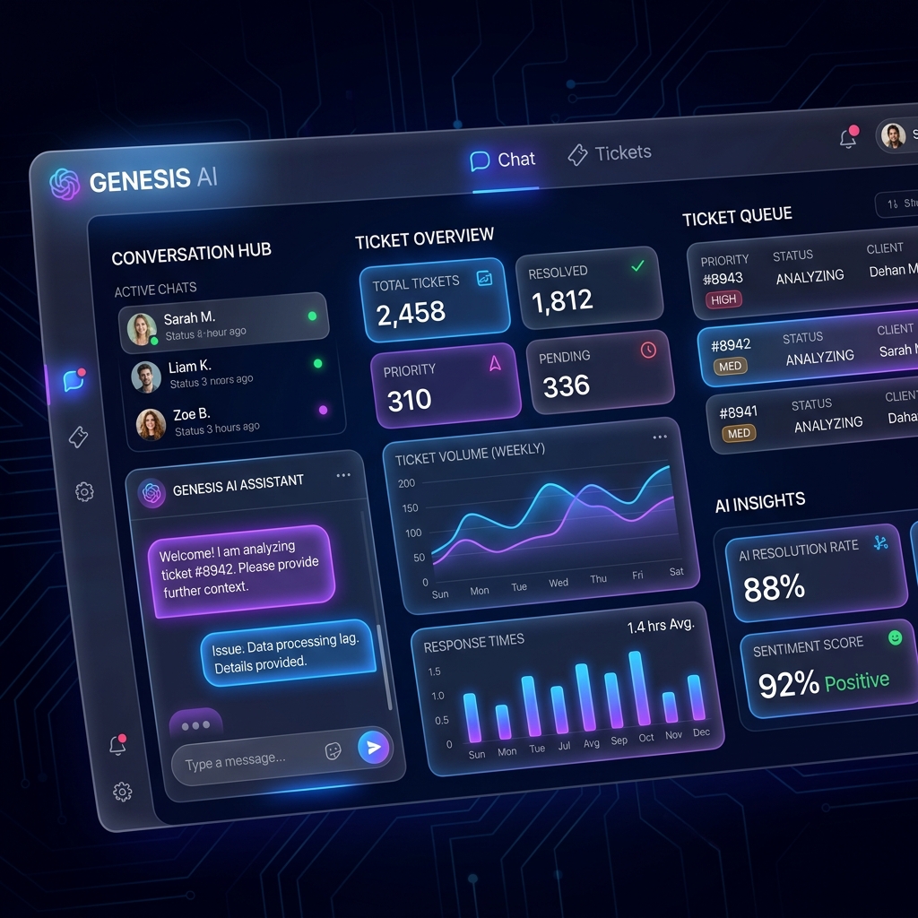 EASM AI Support Chatbot Interface Mockup