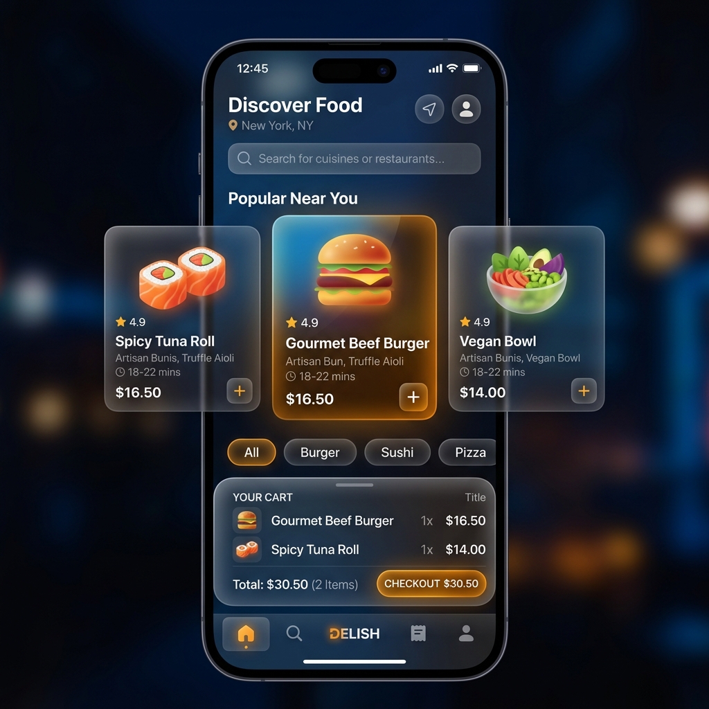 EASM Online Ordering Mobile App Mockup